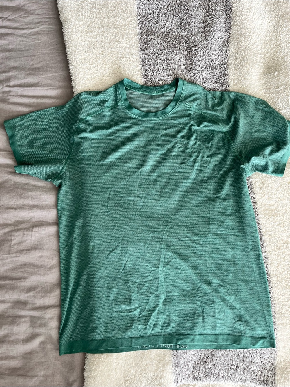 Solid Green Crew Neck Tee